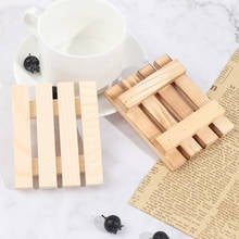 Natural Wood Wooden Soap Dish Storage Tray Holder Bath Shower Plate Support Tray Shower Plate Wash Soap Bath 9*7*1.5cm 2024 - buy cheap