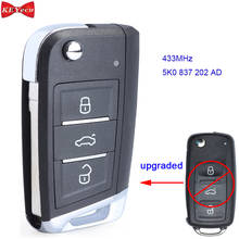 KEYECU-llave remota mejorada para coche, mando a distancia para Volkswagen Beetle Camper, Golf, Sharan, Tiguan VII, Jetta, EOS, Chip ID48, 433MHz, 5K0, 837, 202 AD 2024 - compra barato