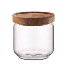 New 400 ML Wood Lid Glass Airtight Canister Kitchen Storage Bottles Jars Food Container Grains Tea Coffee Beans Grains Jar 2024 - buy cheap