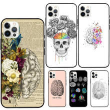 Anatomia caso de telefone de borracha do cérebro para iphone 13 12 mini 11 pro max xs x xr 7 8 plus se2 capa macia 2024 - compre barato