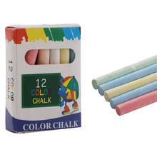 12Pcs/Box Children Painting Dustless Chalk Health Non-Toxic Boxed Chalk Kids School Art Drawing Chalk Stationery School Supplies 2024 - buy cheap