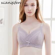 Xianqifen Ultra Thin Bras For Women Minimizer Bralette Crop Top BH  Brassiere Girl Sexy Lace Lingerie ABCD 36 38 34 Plus Size