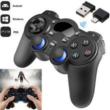 Controle sem fio para jogos 2.4ghz, joystick sem fio para android, tablet, celular, computador, configuração com rede 2024 - compre barato