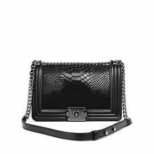 Luxury Handbags 2021 Fashion Women Genuine Leather Plaid Messenger Shoulder For Daily Designer Female Crossbody Bag Lock 2024 - buy cheap