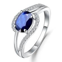 GEM'S BALLET 100% 925 Sterling Silver Classic Fine Rings 1.66Ct Oval Natural Blue Sapphire Gemstone Ring for Women Jewelry 2024 - buy cheap