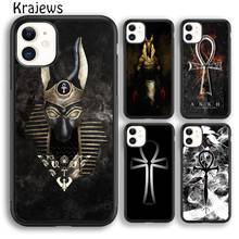 Krajews Anubis Ankh Pharaoh Phone Case Cover For iPhone 5s SE 6s 7 8 plus X XS XR 11 12 13 pro max Samsung Galaxy S8 S9 S10 Plus 2024 - buy cheap