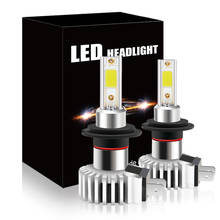 2Pcs 80W Led Mini Car Headlight Fog Light H7 LED H3 H4 H1 H8 H11 9005 HB3 9006 HB4 COB 12000LM 6500K 12V 24V Lamp Auto Styling 2024 - buy cheap
