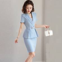 Fashion Summer Formal Women Business Suits With Tops And Skirt Ladies Office Work Wear Professional Ol Styles Blazers Sets AS316 2024 - buy cheap