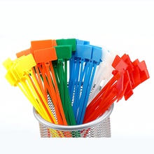 Etiquetas de nailon de colores, marcadores de lazos de bucle de plástico, etiqueta de Cable, autobloqueo, 4x100mm, 150 Uds. 2024 - compra barato
