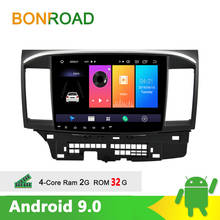 Bonroad-reproductor Multimedia con Android 9,0 y navegación GPS para Mitsubishi, Radio de coche 2 din con receptor estéreo, vídeo, para Mitsubishi lancer x 2010-2015 2024 - compra barato