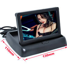 Foldaway 4.3" 4.3 inch TFT LCD display monitor car DVD players LCD monitor Color Car Rearview Monitor for Car Reverse camera 2024 - buy cheap