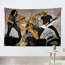 Faixa de cartaz de banda de rock bandeiras suspensas 4 buracos 56x36 polegadas jogos jogos de bilhar hall decoração fundo de parede 2024 - compre barato