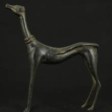 Большая хорошая китайская старая бронзовая Коллекционная Ручная работа резной DOG Статуя Рисунок 2024 - купить недорого