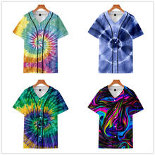 3D Tie Dye baseball T Shirt Colorful Psychedelic T-shirt men women short sleeve T Shirts Fashion Harajuku Tshirt Tops clothes 2024 - buy cheap