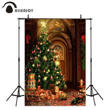 Allenjoy Фотофон Рождественская елка подарок ковер узор внутренний Декор фоны для фотографий фотосессия фотобудка 2024 - купить недорого