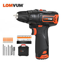LOMVUM Electric Screwdriver Wireless Power Tool Lithium Battery Cordless Hand Drill Household Impact Tool 2024 - buy cheap