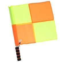 Set of 2 Sports Game Referee Flags Football Match Linesman Flags with 2 Bright Colors 2024 - buy cheap