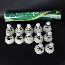 Promoção 3/6/12 peças/conjunto de bolas de badminton, duráveis, penas de pato com pato, branco para treinamento, jogo esportivo, dropshipping 2024 - compre barato