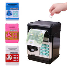 Electronic Piggy Bank ATM Mini Password Money Box Safety Chewing Cash Coins Saving Box Automatic Deposit Banknote Kids Gift 2024 - buy cheap