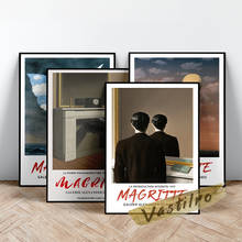 Magritte-Póster de museo de exhibición, arte Retro de pared, pintura en lienzo, impresiones Vintage, arte moderno, decoración de la habitación del hogar, imagen de pared de galería 2024 - compra barato