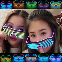 Luminous Led Glasses Halloween Decoration Glowing Neon Party Flashing Light Glow in the dark Glowing Sunglasses Party Supplies 2024 - buy cheap