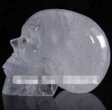 Crânio de rocha de quartzo natural claro, grande, realista, cura de cristal 2024 - compre barato
