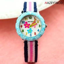 2019 new arrived little student nylon sports watch boys girls lovely flower dial luminous hands quartz watch children 3D clock 2024 - buy cheap