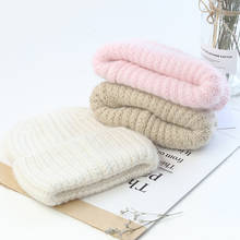 Winter Thick Knitted Hat Warm Angora Rabbit Fur Beanie Fashion Wild Solid Women Skullies Beanies Soft 2021 New Pure Color Hats 2024 - buy cheap