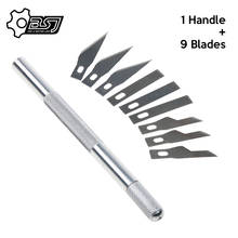 Dropshipping Metal Handle Scalpel 9 Blades Knife Wood Paper Cutter Craft Pen Knives Engraving Knife DIY Repair Hand Tools 2024 - buy cheap
