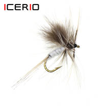 ICERIO 8PCS 16PCS Grey Mosquito Mayfly Dry Flies Trout Fly Fishing Lures #14 2024 - buy cheap