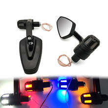 Espejo con mango para motocicleta, luz LED de señal de giro para DUCATI STREETFIGHTER /S STREETFIGHTER 848 1199 Panigale/S/TRicoloR 2024 - compra barato