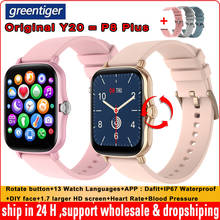 Greentiger P8 Plus  Smart Watch Men Heart Rate Monitor Blood Pressure Oxygen IP67 Waterproof DIY Face Smartwatch PK P8 P20 GTS2 2024 - buy cheap