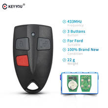 Keyyou chave de carro com controle remoto inteligente, substituição de 3 botões, 433mhz, transmissor clicker para ford au falcon, entrada sem chave 2024 - compre barato