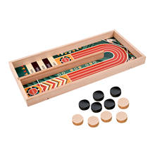 Table Hockey Paced Sling Puck Board Games Catapult Chess Sling Puck Winner Party Game Toy Set Children Wooden Toys 2024 - buy cheap