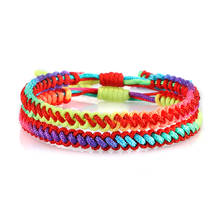 Hand Braided Colorful Bracelets String Women Men Bracelet Fashion Couple Friendship Gradient Boho Jewelry Wholesale/Dropshipping 2024 - buy cheap