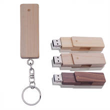 Pen drive usb 2.0 quadrado de madeira, pen drive usb 64gb 32gb 16gb 8gb 4gb presente de casamento memory stick logotipo personalizado 2024 - compre barato