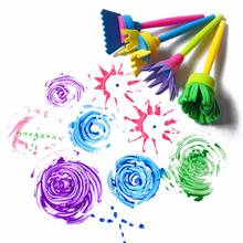DIY Flower Graffiti Sponge Art Supplies Brushes Seal Painting Tools Funny Drawing Toys Funny Creative Toy For Children 4 Pcs/set 2024 - buy cheap