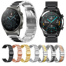 Pulseira de aço inoxidável para relógio inteligente, substituição de pulseira para huawei watch gt2 pro 46mm/2e/ honor magic 2, 46mm, gs pro 2024 - compre barato