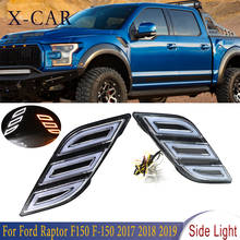 X-CAR LED Turn Signal Light Side Lights Pickup Door Exterior Lamp DRL With Yellow For Ford Raptor F150 F-150 2017 2018 2019 2024 - buy cheap