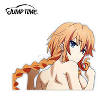 Jump Time Date a Live Yamai Yuzuru-calcomanía de vinilo para coche, calcomanías de cabeza grande, chica bonita de Anime, Waifu Peeker 2024 - compra barato