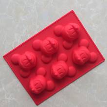 Spot Wholesale 6 even mouse head silicone mooncake mold kitchen baking silicone cake mold XG725 2024 - buy cheap