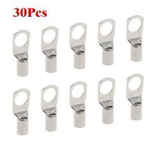 30Pcs Copper Battery Terminals Cable Lug SC10-6 10-8 10-10 Bolt Hole Tinned Bare Cable Lugs Copper Ring Wire Connector Terminal 2024 - buy cheap