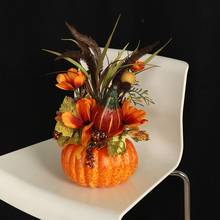 Mesa de decoración de calabaza de hoja de arce de hortensia de imitación con Color de otoño para el hogar 2024 - compra barato