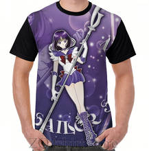 Camiseta con estampado de Sailor Saturn para hombre y mujer, camisa de manga corta con cuello redondo, divertida 2024 - compra barato