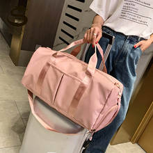 Bolsa de viagem feminina oxford, bolsa de ombro grande à prova d'água organizador de fim de semana bolsa de ginástica com bolsos molhados xa313m 2024 - compre barato