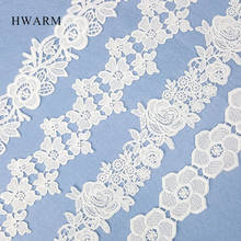 High Quality White Lace Fabric Ribbon Diy New Polyester Water Soluble Flower Embroidery Wedding Clothing Skirt Trim Accessories 2024 - buy cheap