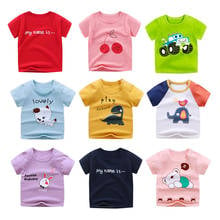 Summer Children Clothing Boys T Shirt Cotton Dinosaur Short Sleeve T-shirt Kid Girls Casual Cute T-shirt 1-8 Years TShirts 2024 - buy cheap