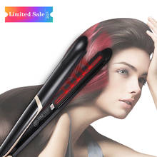 Профессиональный ультразвуковой инфракрасный Уход за волосами утюжок восстанавливает поврежденные волосы с ЖК-дисплеем лечение волос стайлер для выпрямления волос 2024 - купить недорого
