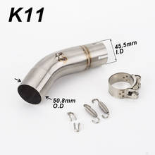 51MM Motorcycle Exhaust Muffler Pipe Middle Section Link Pipe For Suzuki GSXR 600 750 K11 2011 2012 2013 2014 2015 GSX-R600/750 2024 - buy cheap