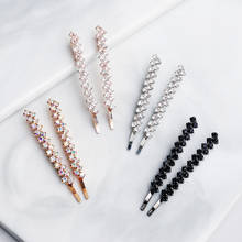 Shining Crystal Rhinestone Hair Clip For Women Elegant Korean Design Snap Barrette Stick Hairpin Hair Styling Accessories 2024 - buy cheap